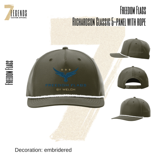 Freedom Flags Classic Richardson Hat with Rope