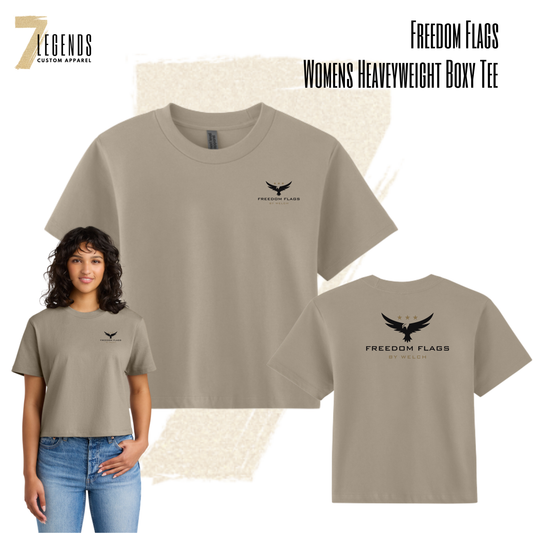 Freedom Flags Womens Heavyweight Boxy Tee
