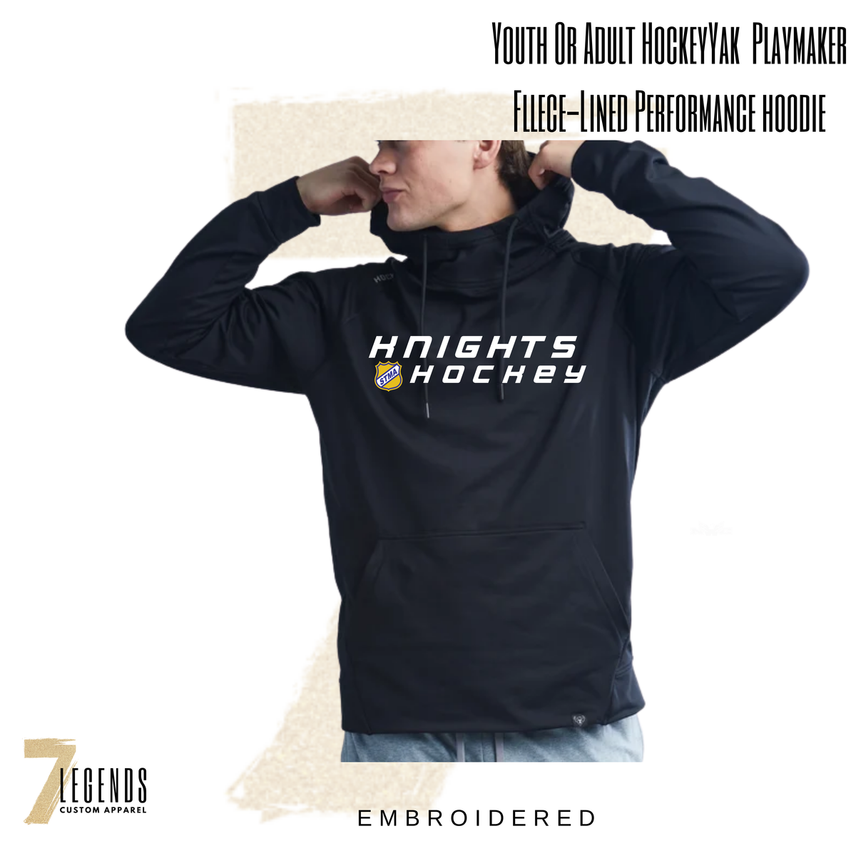 HockeyYak Youth/Adult Performance Playmaker Hoodie