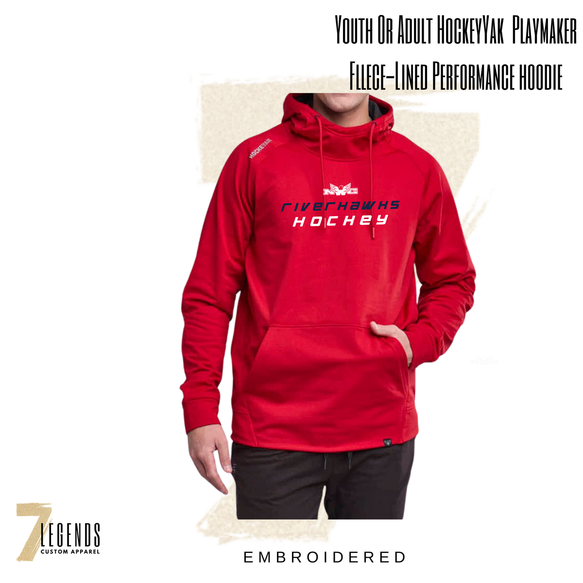 HockeyYak Youth/Adult Performance Playmaker Hoodie