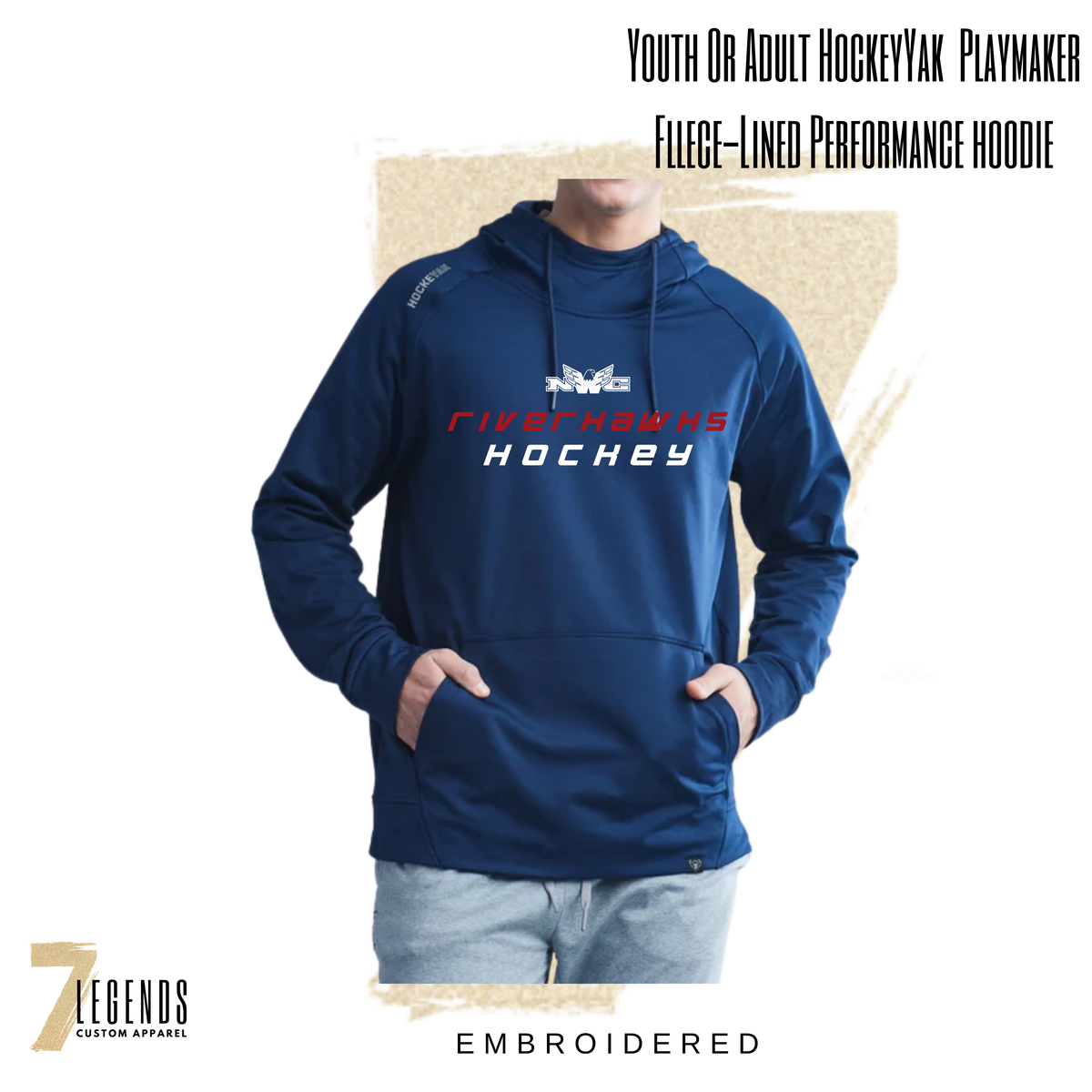 HockeyYak Youth/Adult Performance Playmaker Hoodie