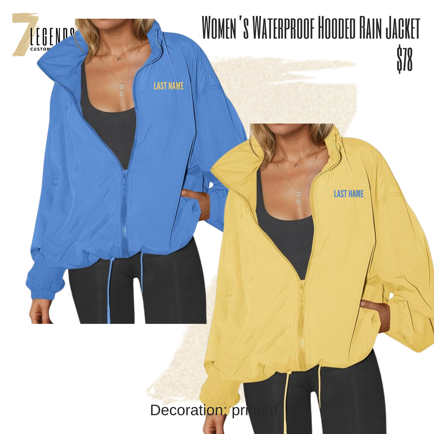 STMA Knights Baseball - Women's Waterproof Hooded Rain Jacket