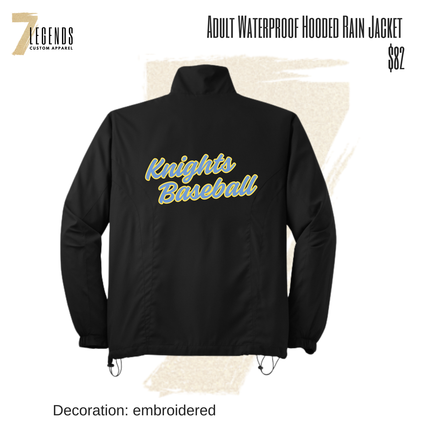 STMA Knights Baseball Full Zip Wind Jacket