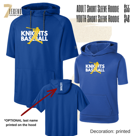 STMA Knights Performance Short Sleeve Hoodie