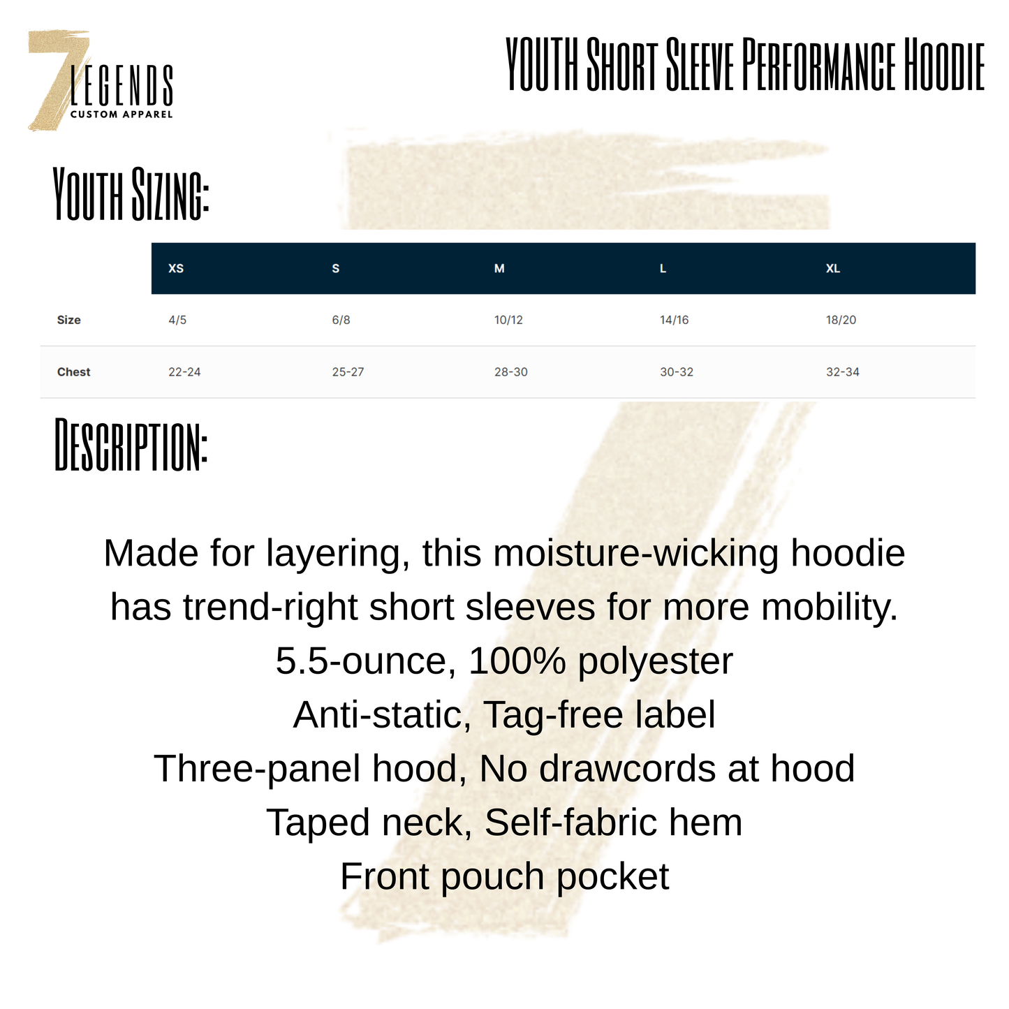 STMA Knights Performance Short Sleeve Hoodie