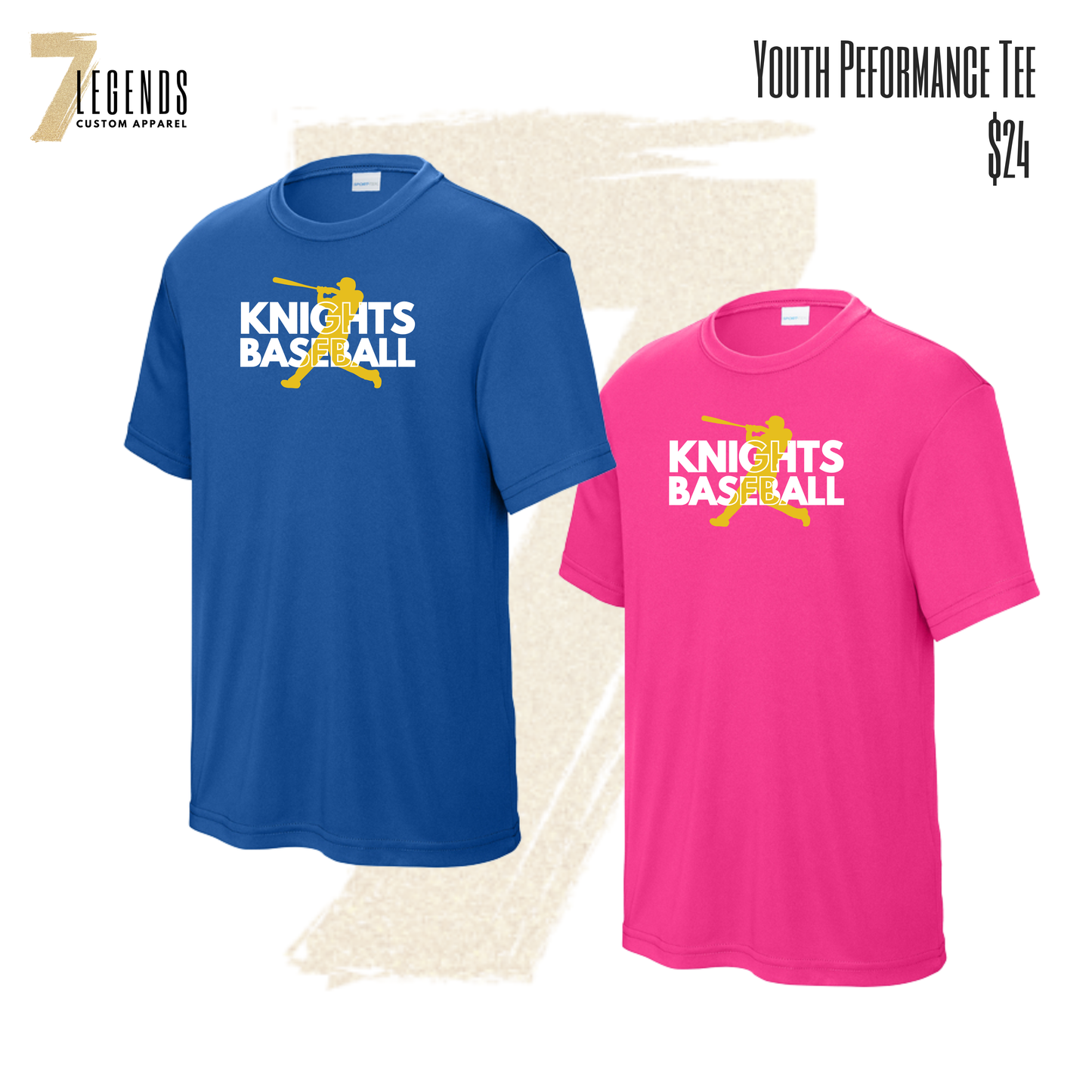 STMA Knights Baseball YOUTH performance tee