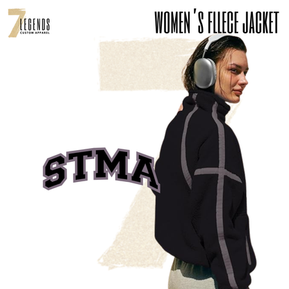 Women's Full Zip Fleece - Black