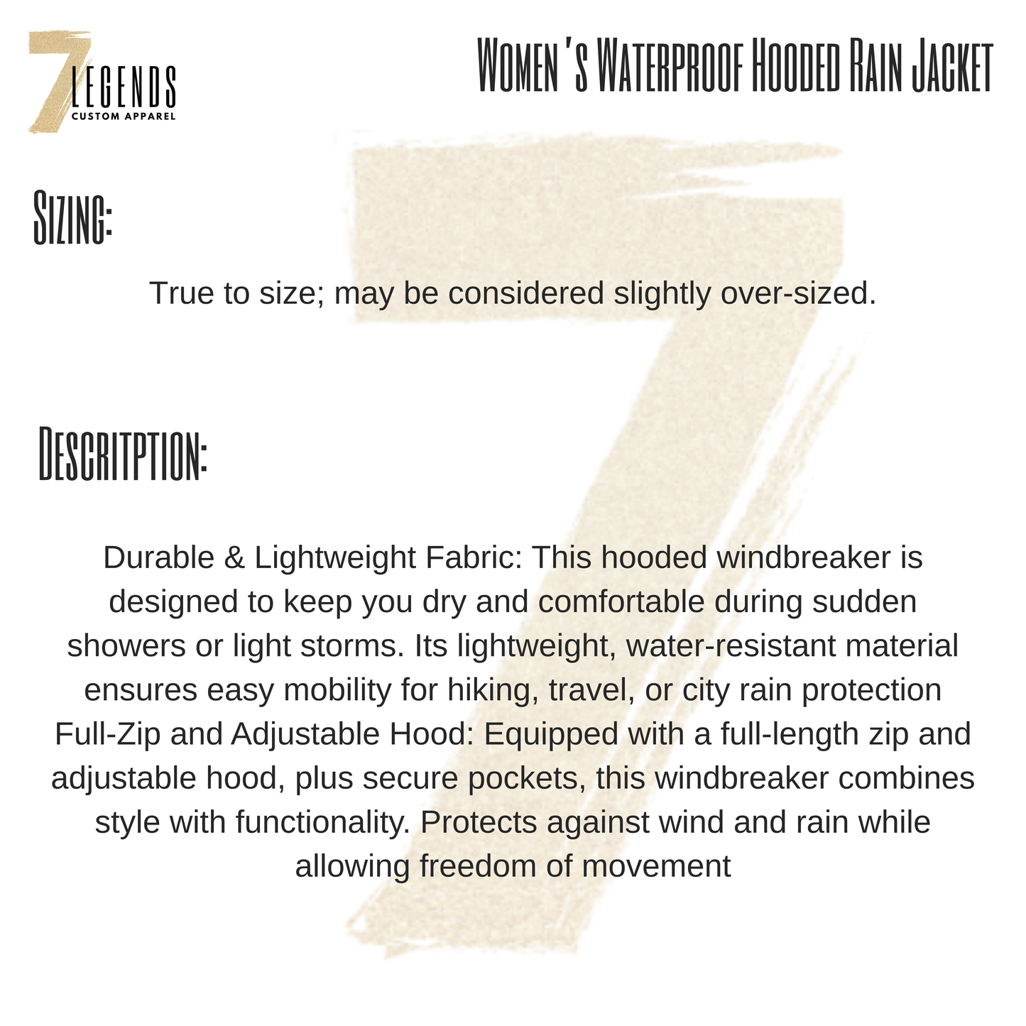STMA Knights Baseball - Women's Waterproof Hooded Rain Jacket