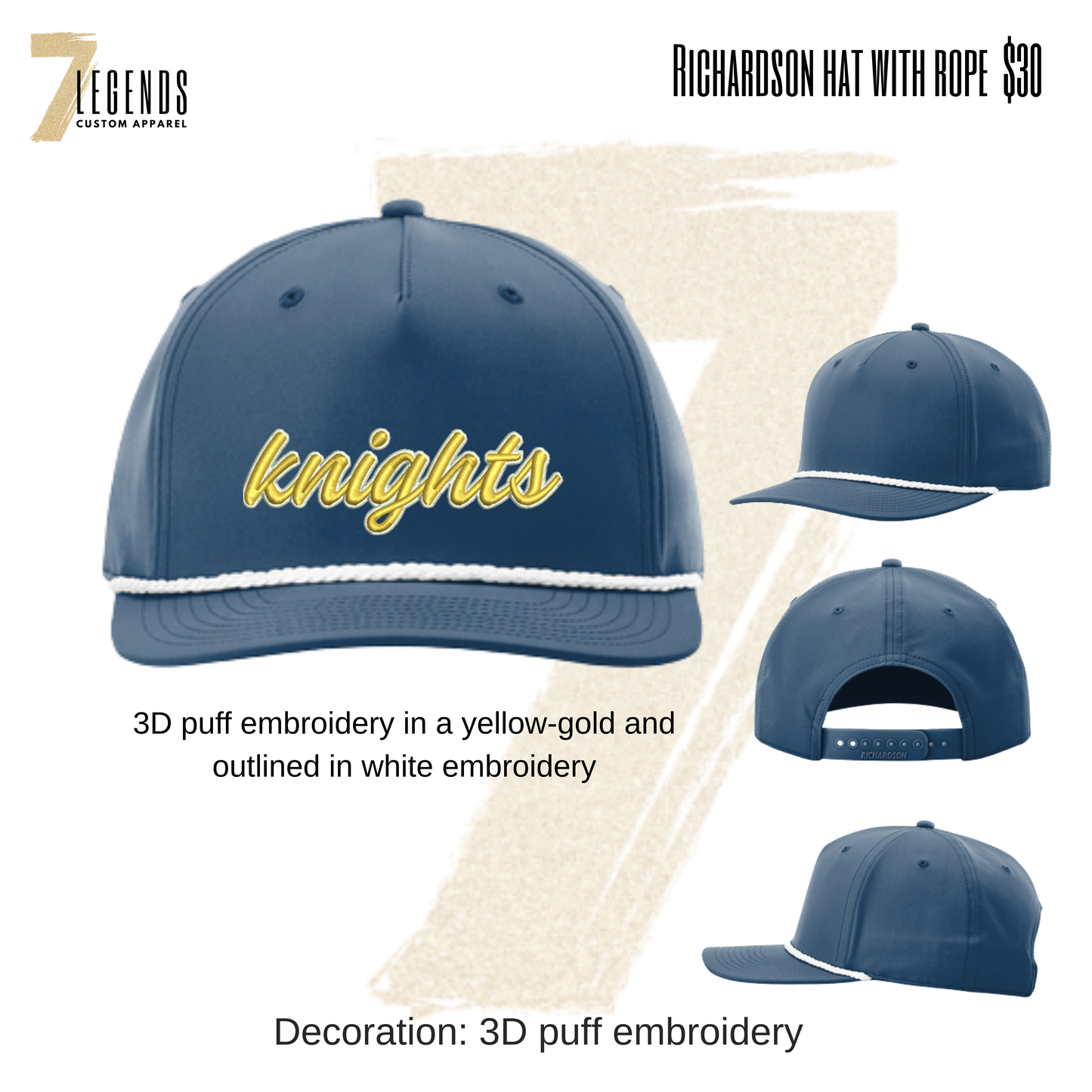 STMA Knights Baseball - Classic Richardson Rope Hat
