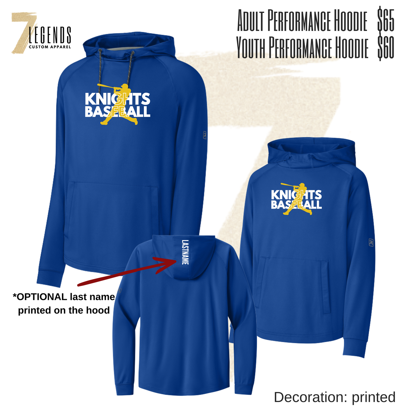 STMA Knights Performance Long Sleeve Hoodie