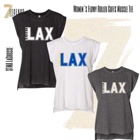 Lacrosse Women's Flowy Rolled Cuff Muscle Tee