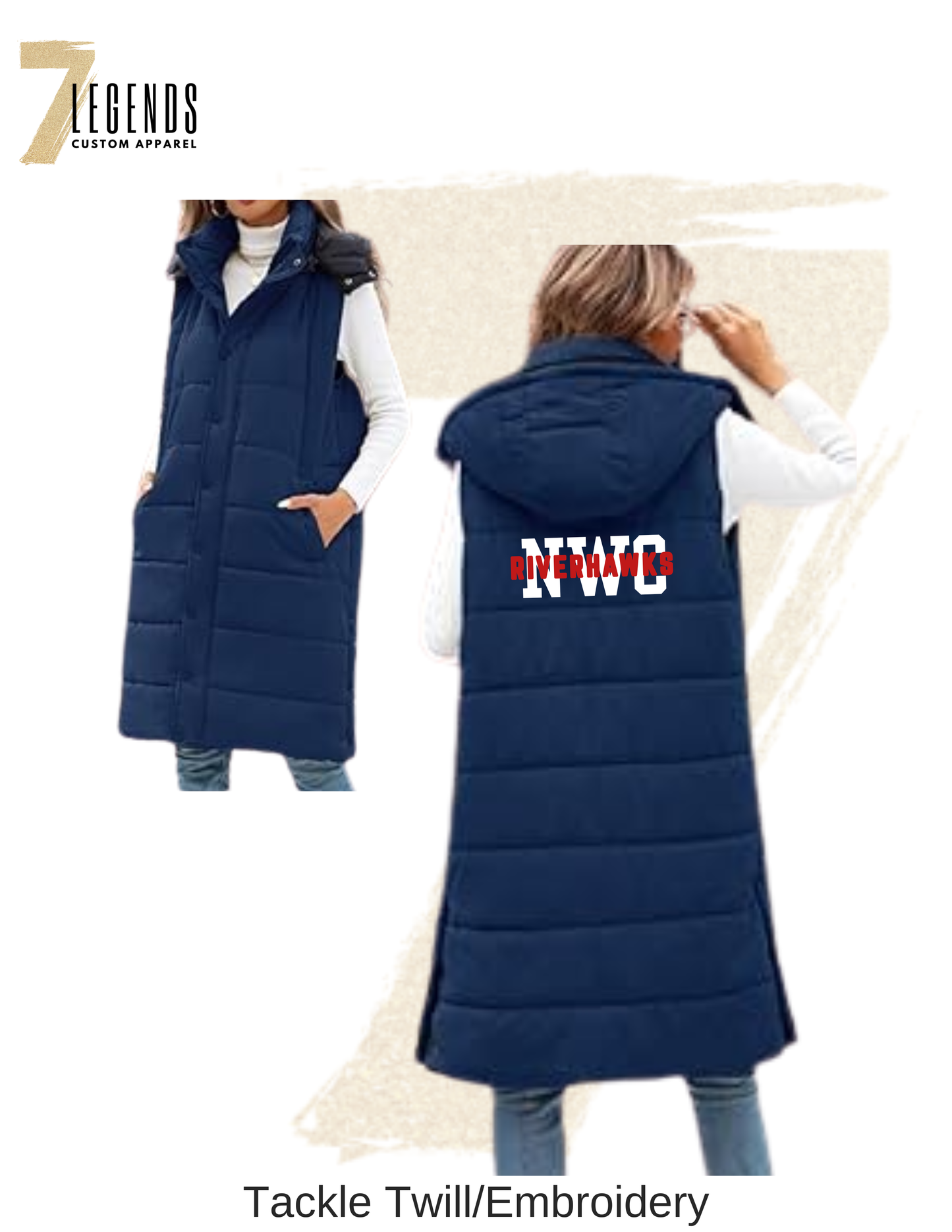 RiverHawks Long Vest