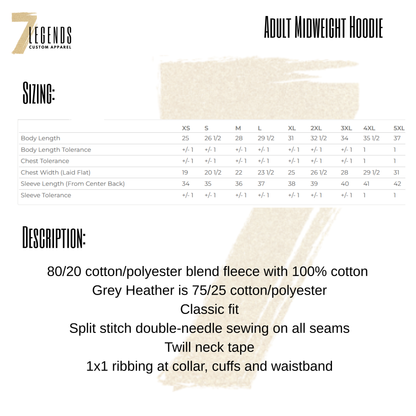 MN Knights Adult Midweight Hoodie