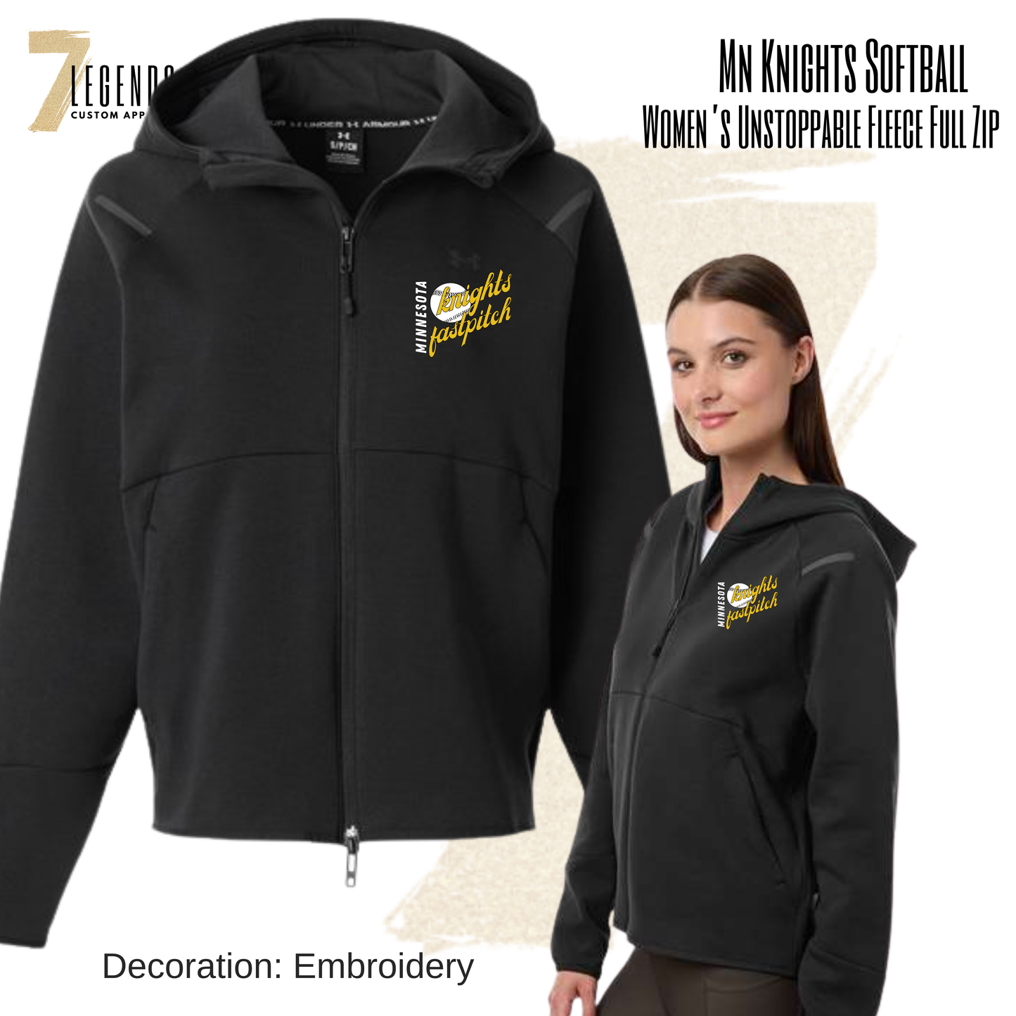 MN Knights Women's Full Zip Fleece