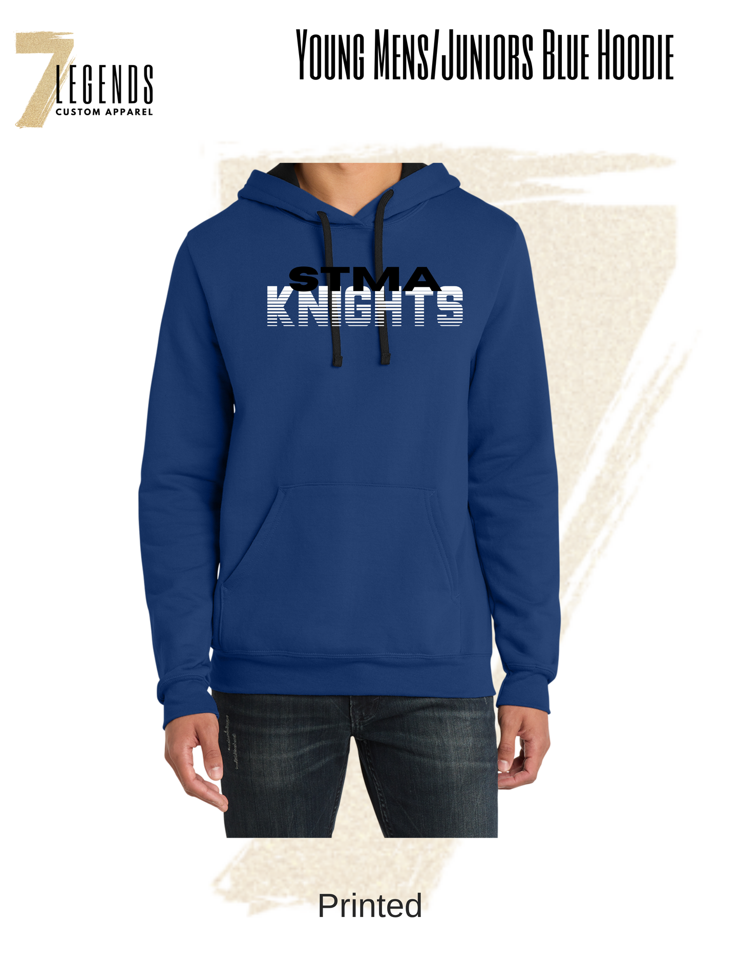 Young Mens/Juniors Blue Hoodie