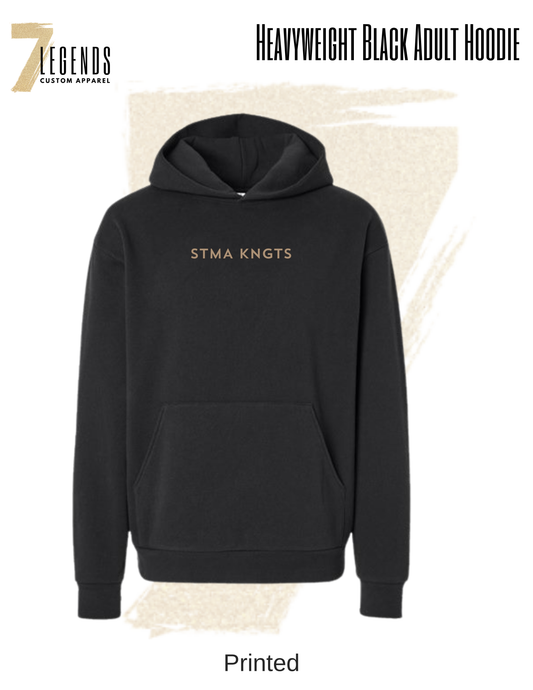 Heavyweight Black Youth Hoodie