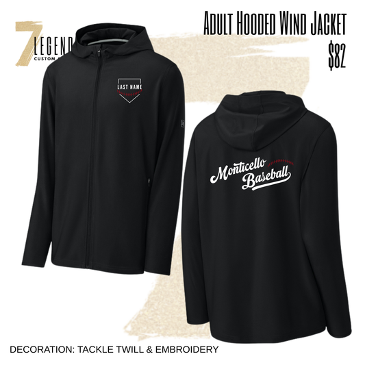 Monticello Adult Hooded Wind Jacket