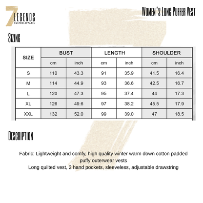 Moose Women's Long Puffer Vest