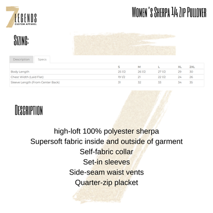 Moose Women's Sherpa 1/4 Zip Pullover