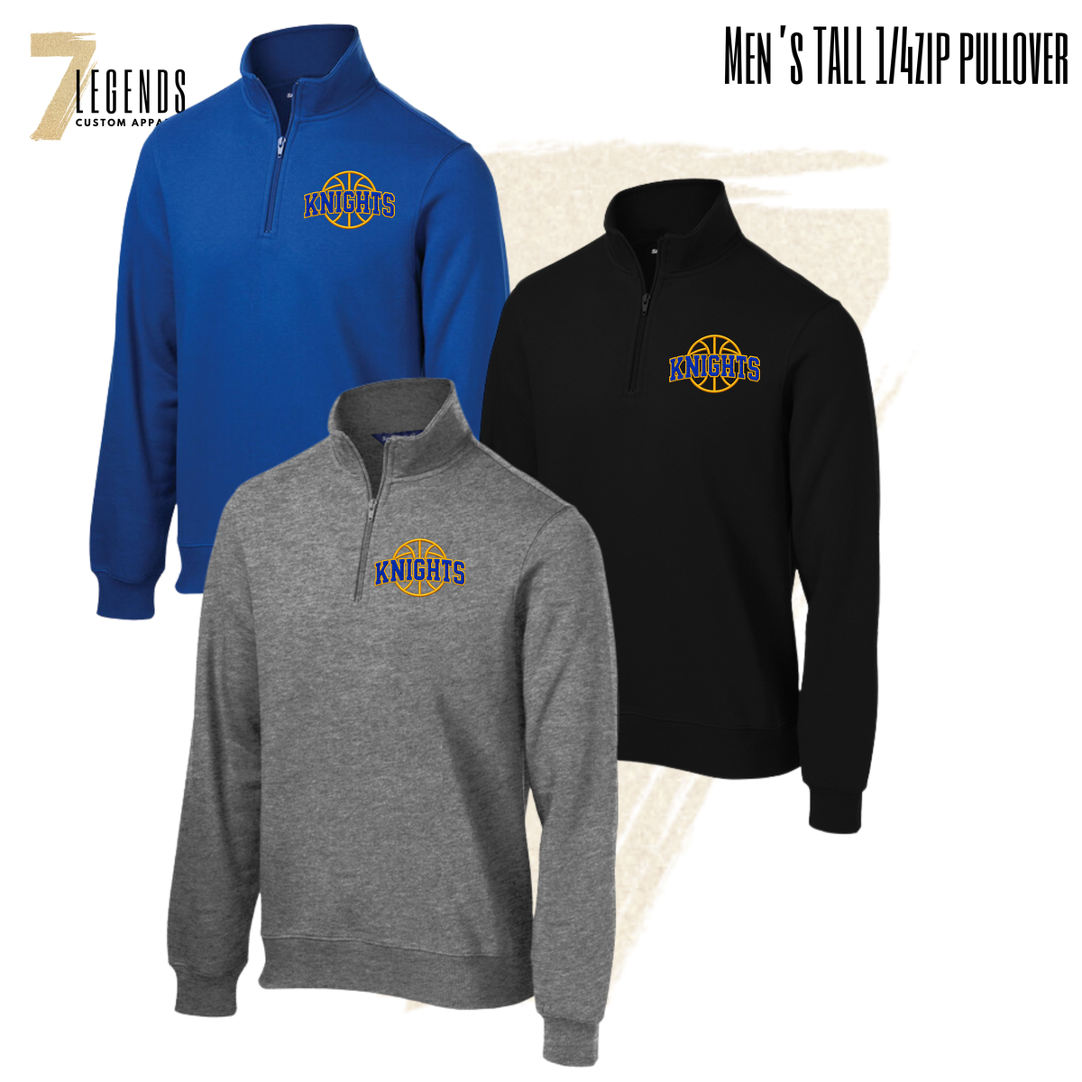 STMA 7B Girls BB - Men's TALL 1/4zip Pullover