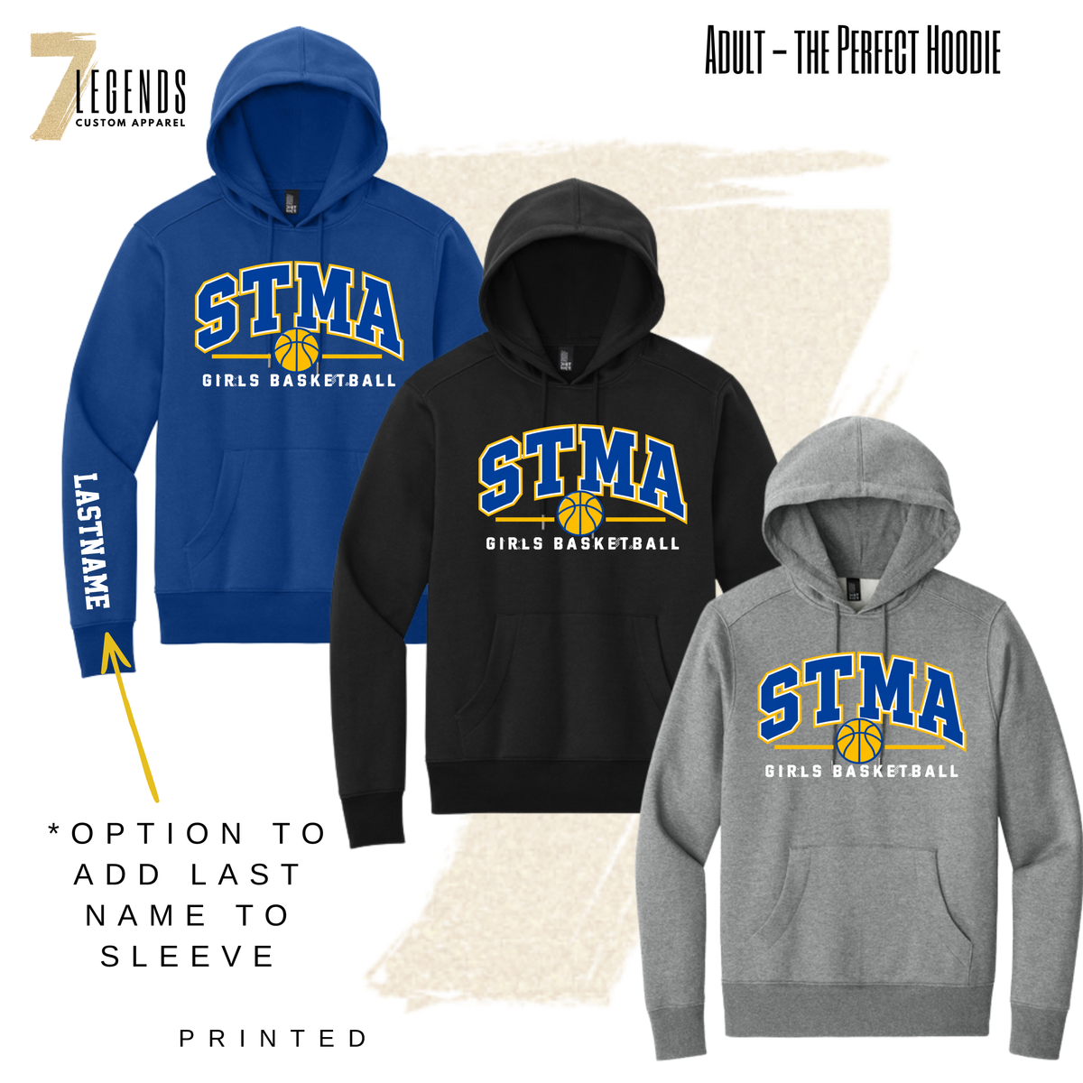 STMA 7B Girls BB - Youth OR Adult Hoodie