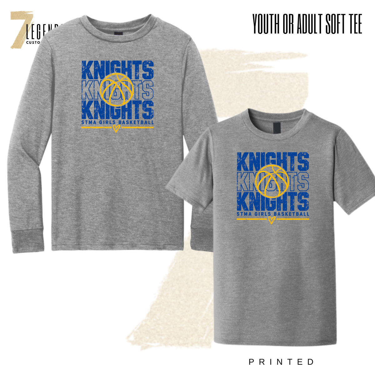 STMA 7B Girls BB - Knights Basketball Soft Tee