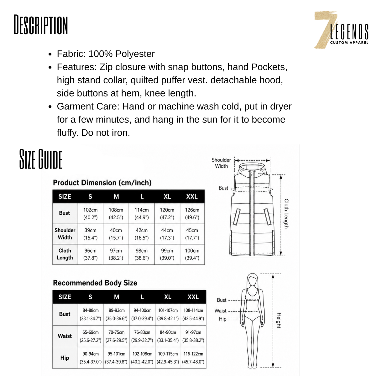 Raiders Women's Upgraded Long Puffy Vest