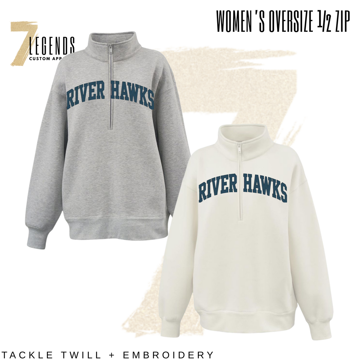 Women's Oversize RiverHawk 1/2 Zip