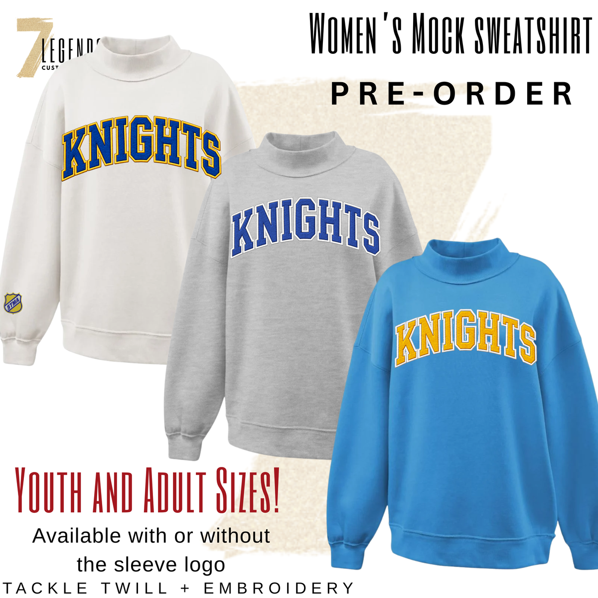 PRE-ORDER! Women's KNIGHTS Mock Neck