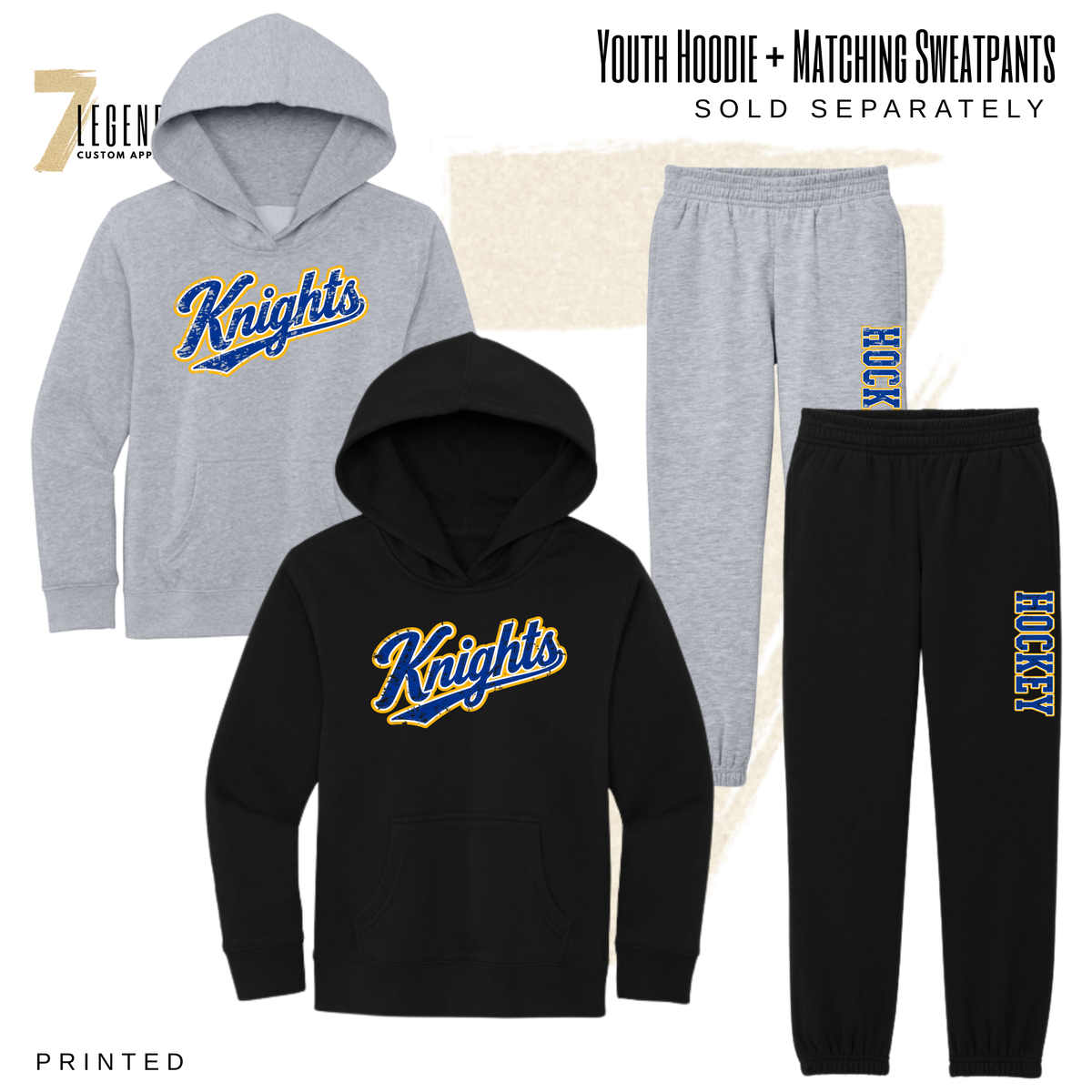 Youth Knights Hoodie + Coordinating Joggers (sold separately)