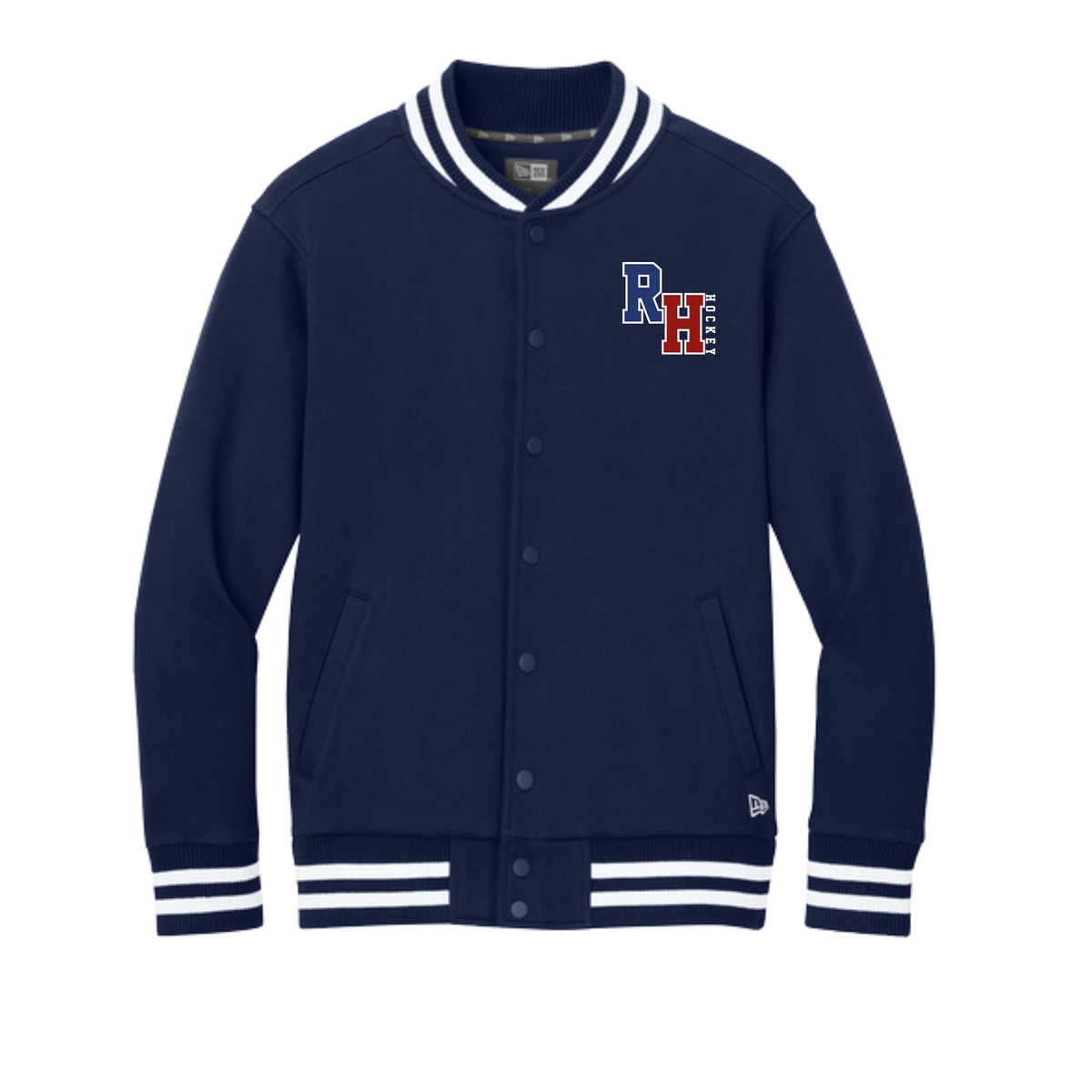 RIVERHAWK - Adult Heavyweight Fleece Varsity Sweatshirt Jacket