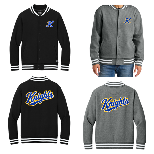 KNIGHTS - Adult Heavyweight Fleece Varsity Sweatshirt Jacket