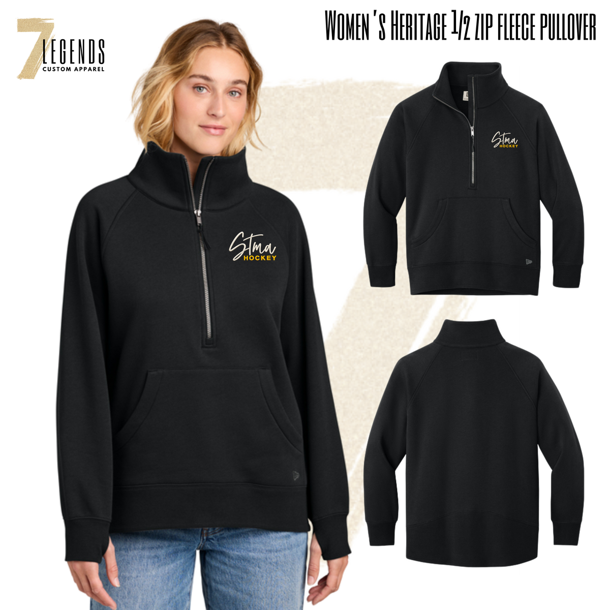 Women's STMA Hockey 1/2 Zip Pullover