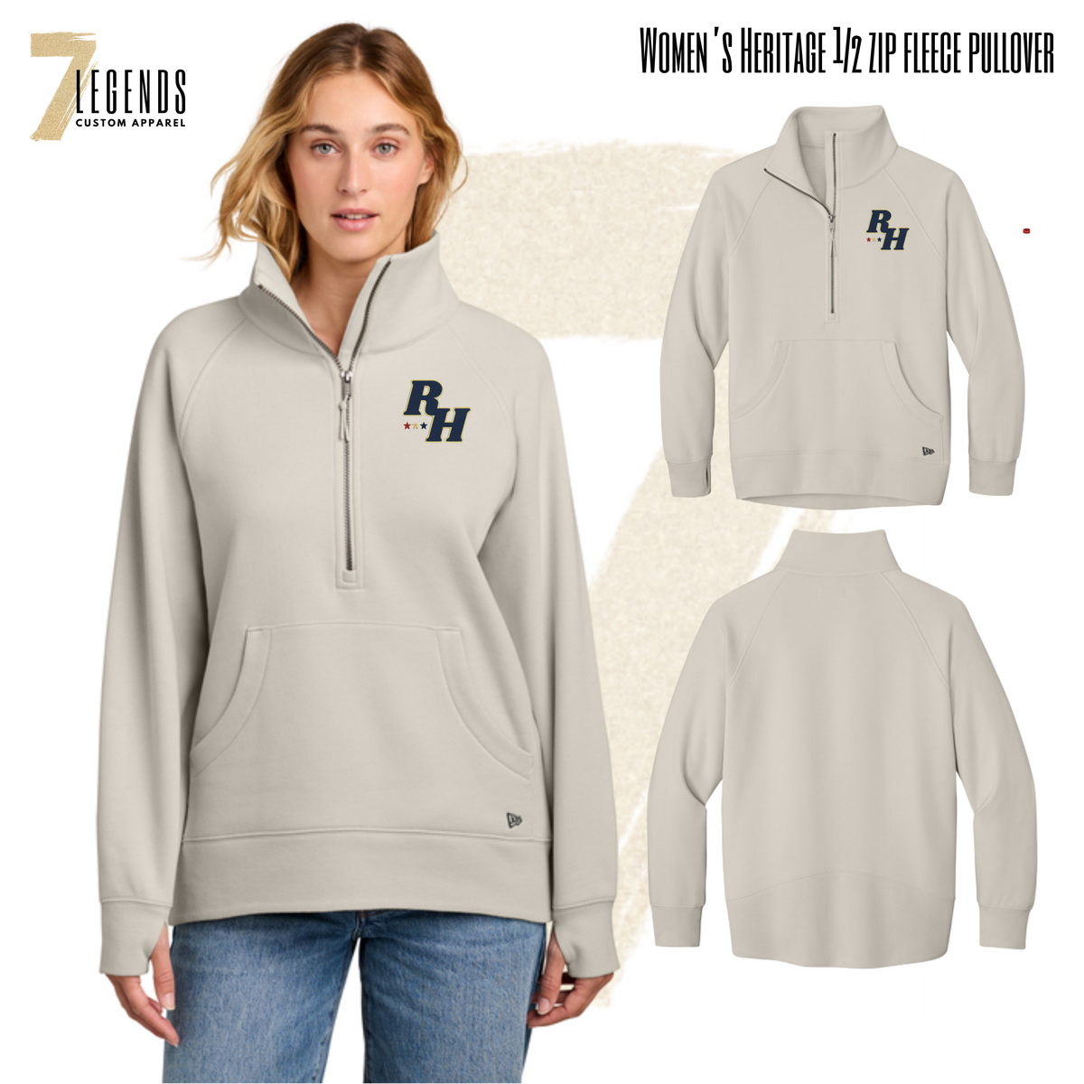 Women's RiverHawks 1/2 Zip Pullover
