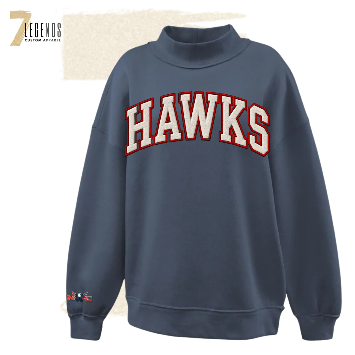 PRE-ORDER! Women's HAWKS Mock Neck