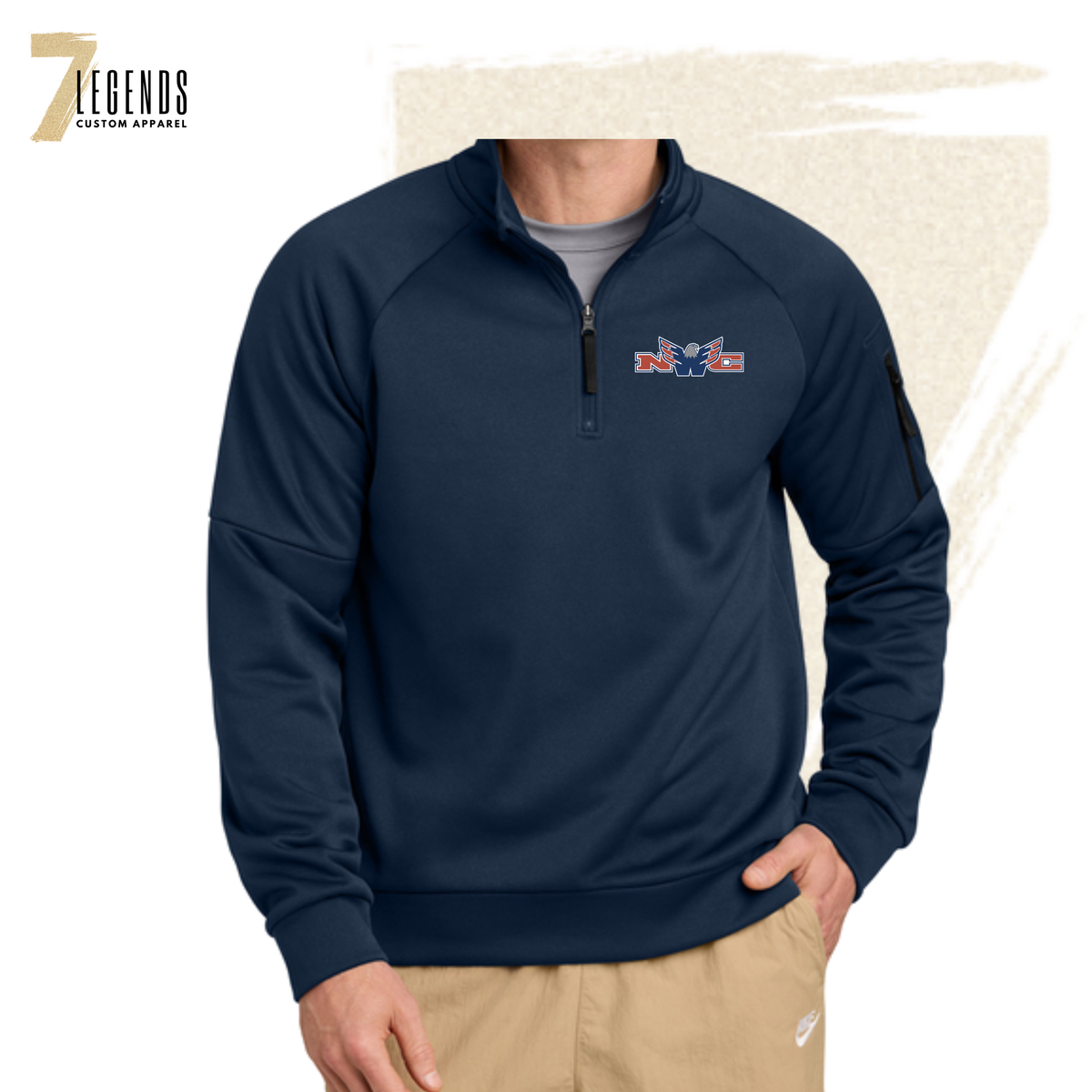Men's Nike Performance 1/4 Zip Pullover - RiverHawks