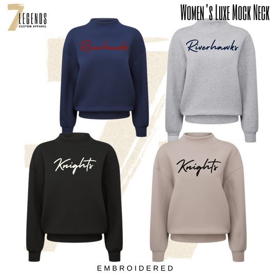PRE-ORDER Women's Embroidered Luxe Mock Neck