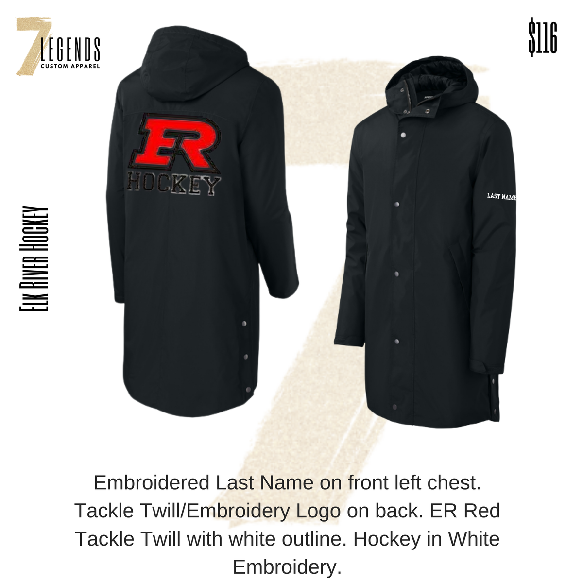 Elk River Girls Hockey Parka