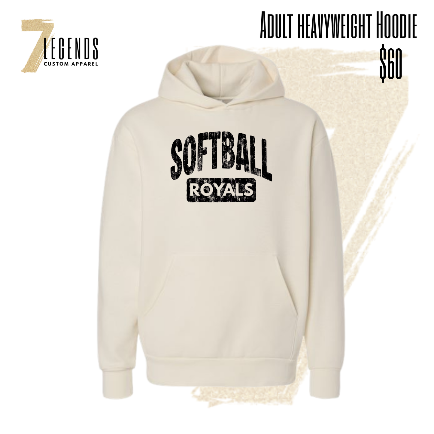 ROGERS SOFTBALL Adult Heavyweight Neutral Hoodie