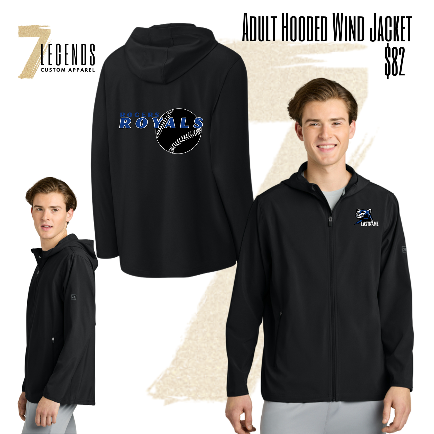 ROGERS SOFTBALL HOODED WIND JACKET