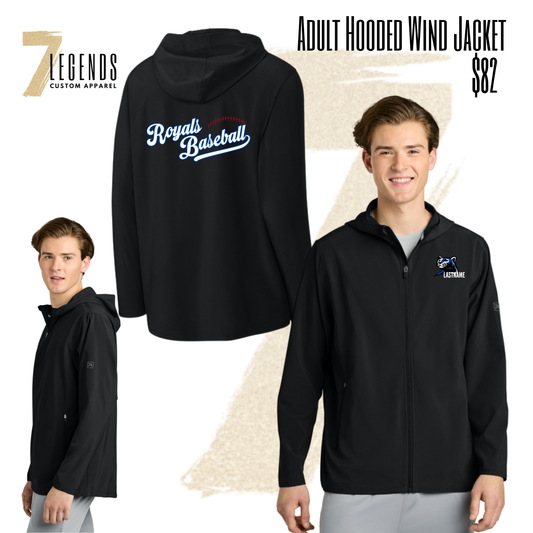 Royals Baseball - Adult Hooded Wind Jacket