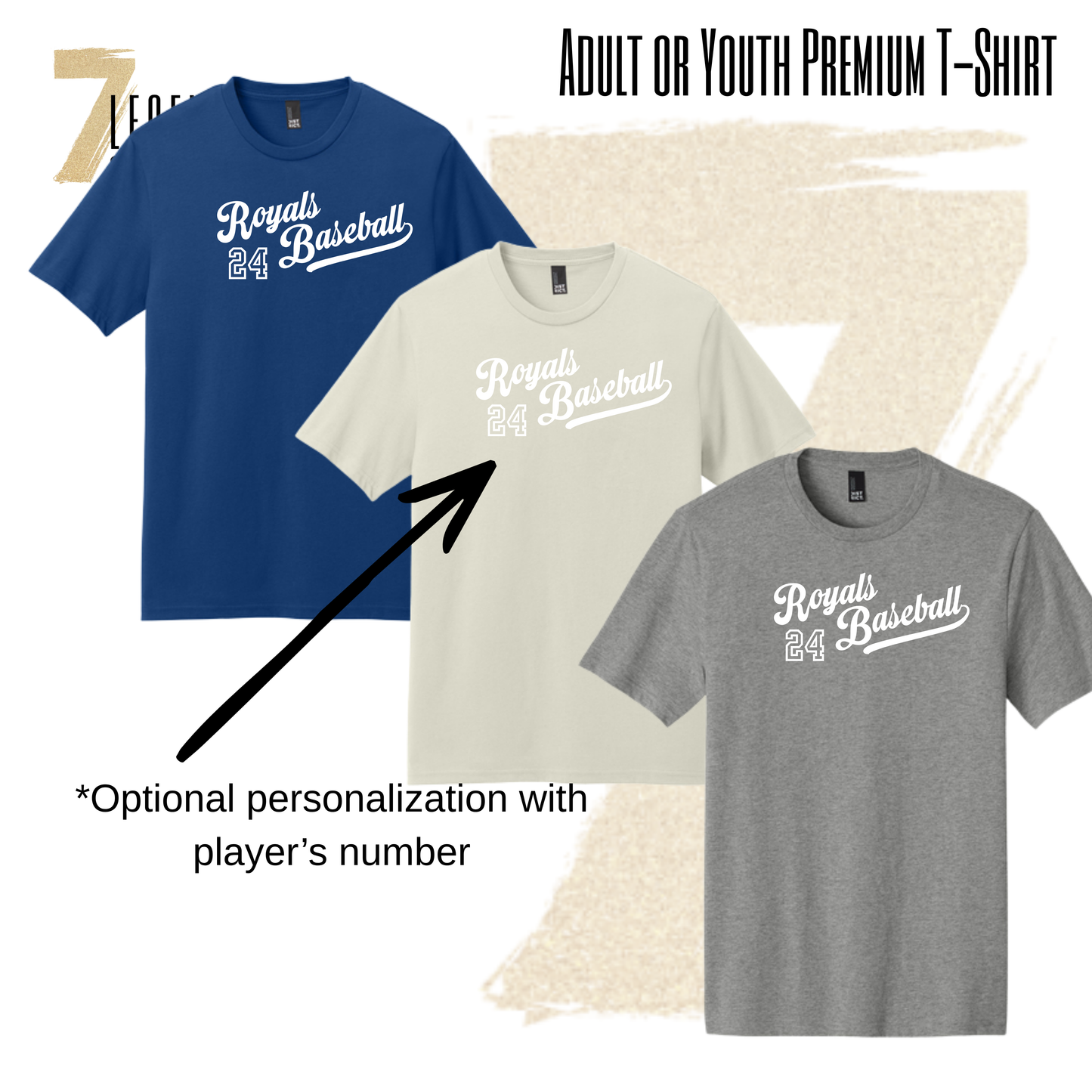Royals Baseball - Adult AND Youth T-Shirt
