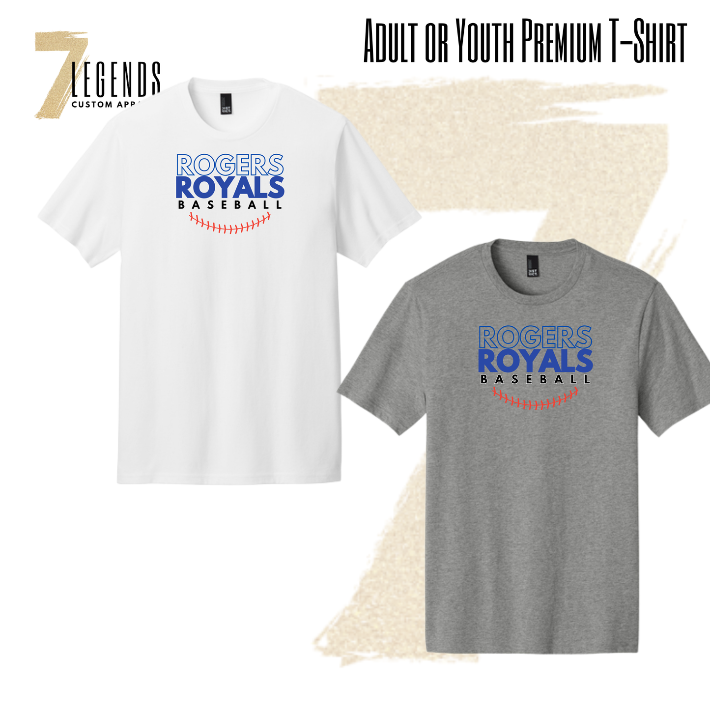 Royals Baseball - Adult AND Youth Premium Tee