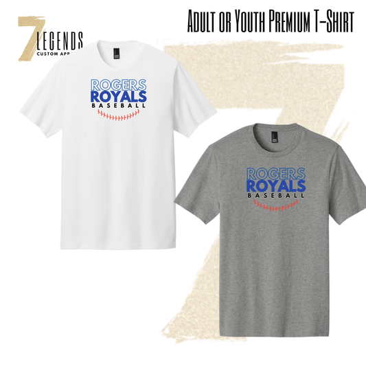 Royals Baseball - Adult AND Youth Premium Tee