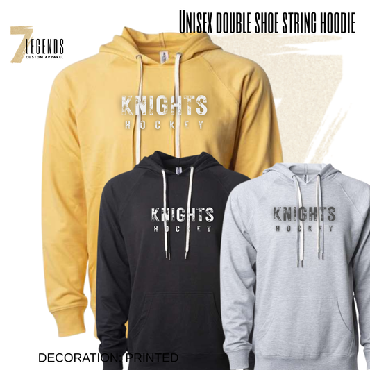 Adult Double Draw String Lightweight Hoodie