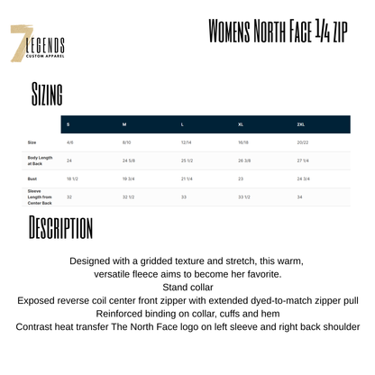 Womens STMA Hockey North Face 1/4 zip