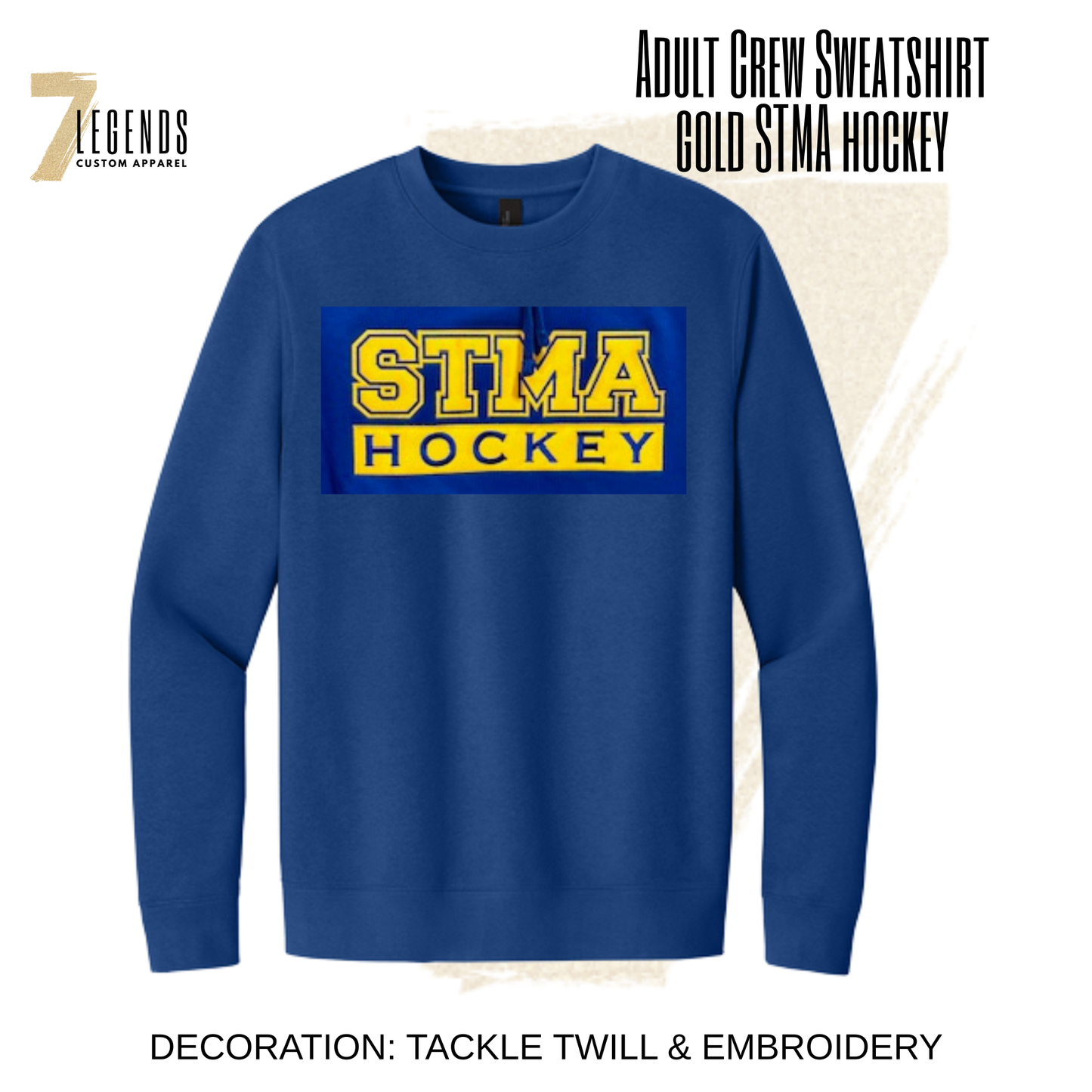 Adult Crew with Gold STMA Hockey