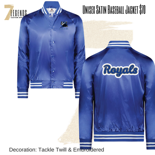 RR Adult Unisex Satin Baseball Jacket