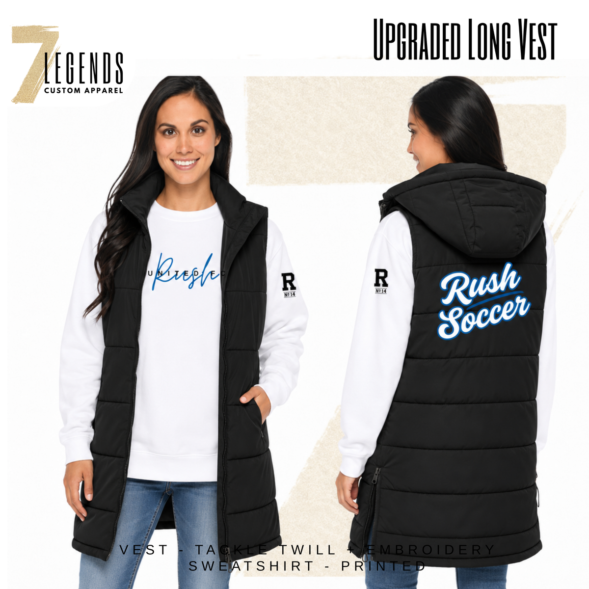 RUSH Soccer Upgraded Long Vest