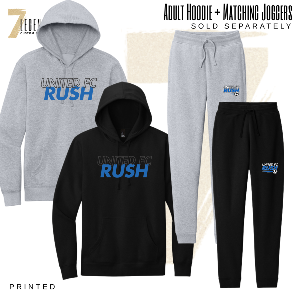 Rush Soccer Adult Hoodie + Coordinating Joggers
